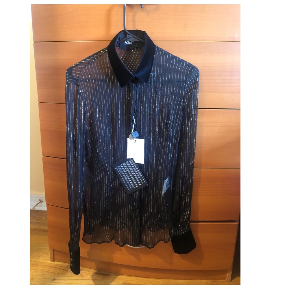 Beautiful Dolce and Gabbana sheer shirt!!NWT!